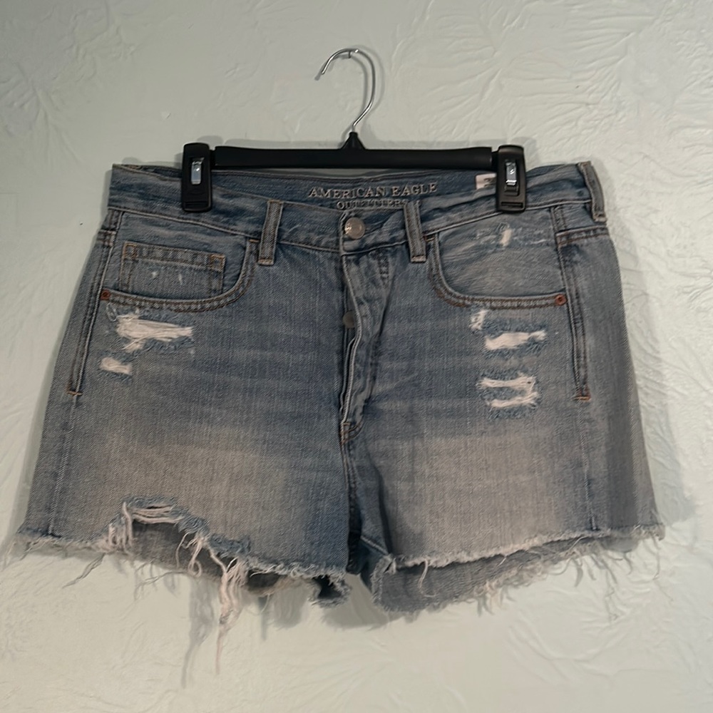 American Eagle Distressed High Waist Shorts